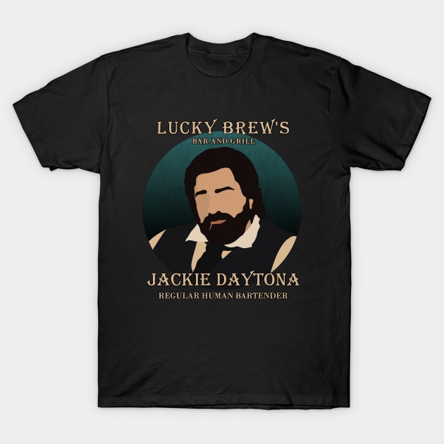 Jackie Daytona - Regular Human Bartender T-Shirt by valentinahramov